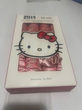 Hello Kitty x Kitsch Satin Heatless Curling Set - Pink Extra Large 1 Set